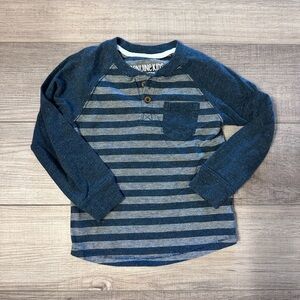OshKosh B'gosh Blue Striped Long Sleeve Tee